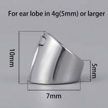 1入00g耳垂袖扣式穿刺隧道擴張器夾緊軟骨日常身體飾品