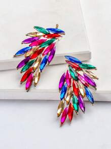 juran 1 Paio di orecchini con cristalli a forma di ali scintillanti, regalo per donne per matrimoni, feste, banchetti