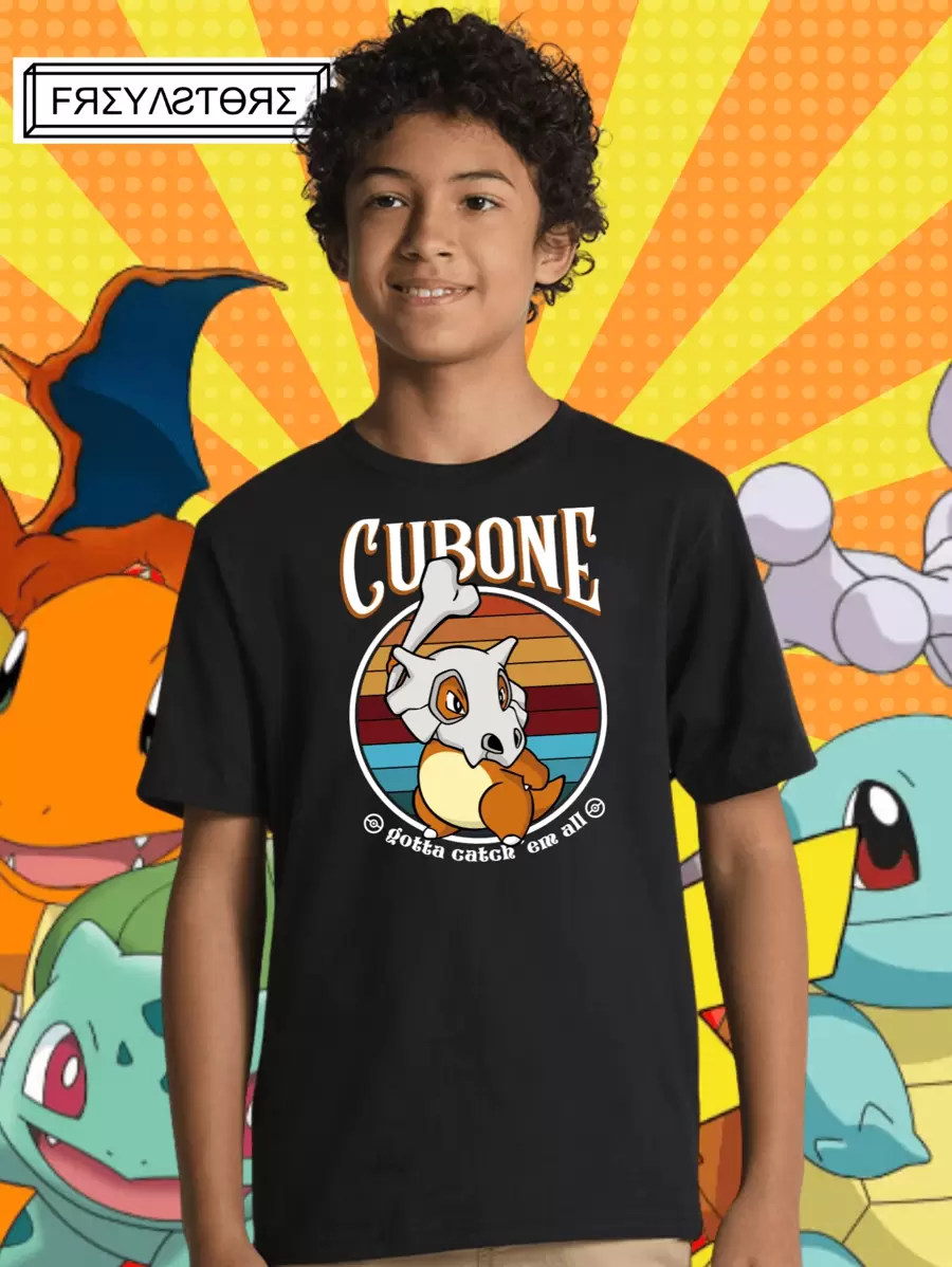 CUB0NE ANIME KIDS T-SHIRT POCKET MONSTER TAZO BY FREYA STORE - Black - View 1