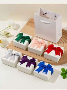 1 Pc Korean Style Gift Packaging With Bow-Knot & Chiffon Ribbons, Suitable For Valentine's Day Decor, Wedding Accessories DIY Birthday Decorations Party Decorations Gift Bags