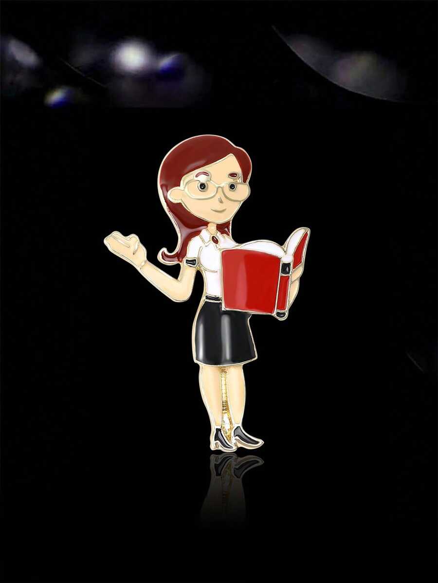 时尚珐琅教师胸针 女士礼服套装别针配饰 派对宴会礼物