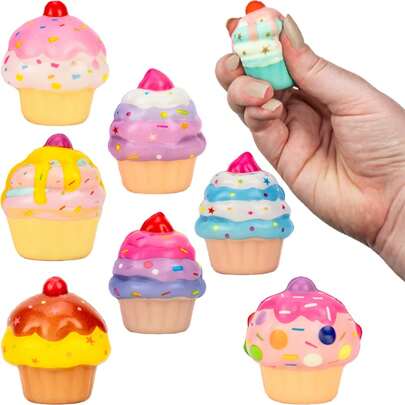 8/12/20pcs Mini Cake Squishy Toys Easter Party Favors Gifts Squishies Cute Ice Cream Toys Squeeze Finger Fidget Sensory Toys