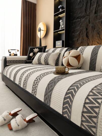 1 件雪尼尔沙发垫，防滑沙发套，适合所有季节