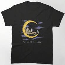 Vintage Fly Me To The Moon By Frank Sinatra T-Shirt Count Basie No One Cares - Black - View 1