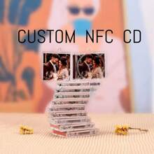 Customized NFC Mini Album CD Keychain, Personalized Music Gift, Retro Style Gift, Split Music Keychain For Music Lovers, Wedding Party Favors