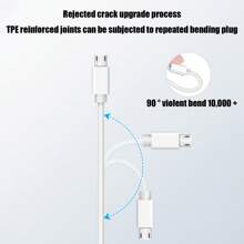 White Micro 5-Pin Data Cable - 1 Meter Long, Universal High-Speed Charging Compatible With Honor, Coolpad, And More - Fast Charging & Flash Charge Supported For Convenient Device Connectivity And Enhanced Lifestyle.
