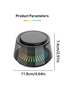 1pc RGB Mini Cannon Bluetooth Audio Speaker, Portable Colorful Light Bluetooth Speaker For Home Desktop Atmosphere, Immerse Yourself In Music, Share Happiness With Friends, Christmas And Thanksgiving Gift For Family And Friends - Multicolor - View 10