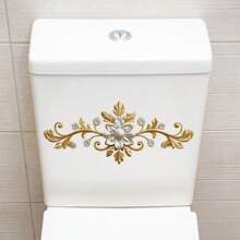 1 Stück Vintage Muster Toiletten Sitz Aufkleber, selbstklebender Toiletten Tank Aufkleber, kreative Wanddekoration, Badezimmer Accessoires, Geschenke Heim Dekoration Geburtstag Abschluss Zimmer Dekoration Badezimmer Dekoration Schlafzimmer Dekoration Raum Deko Wohnzimmer Dekoration Haus Dekoration Heim Dekoration Wohnzimmer Tapeten Aufkleber Personalisierte Aufkleber