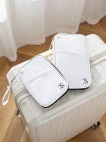 1pc RFID Blocking Passport Holder, Waterproof Travel Document Organizer With Card Slots