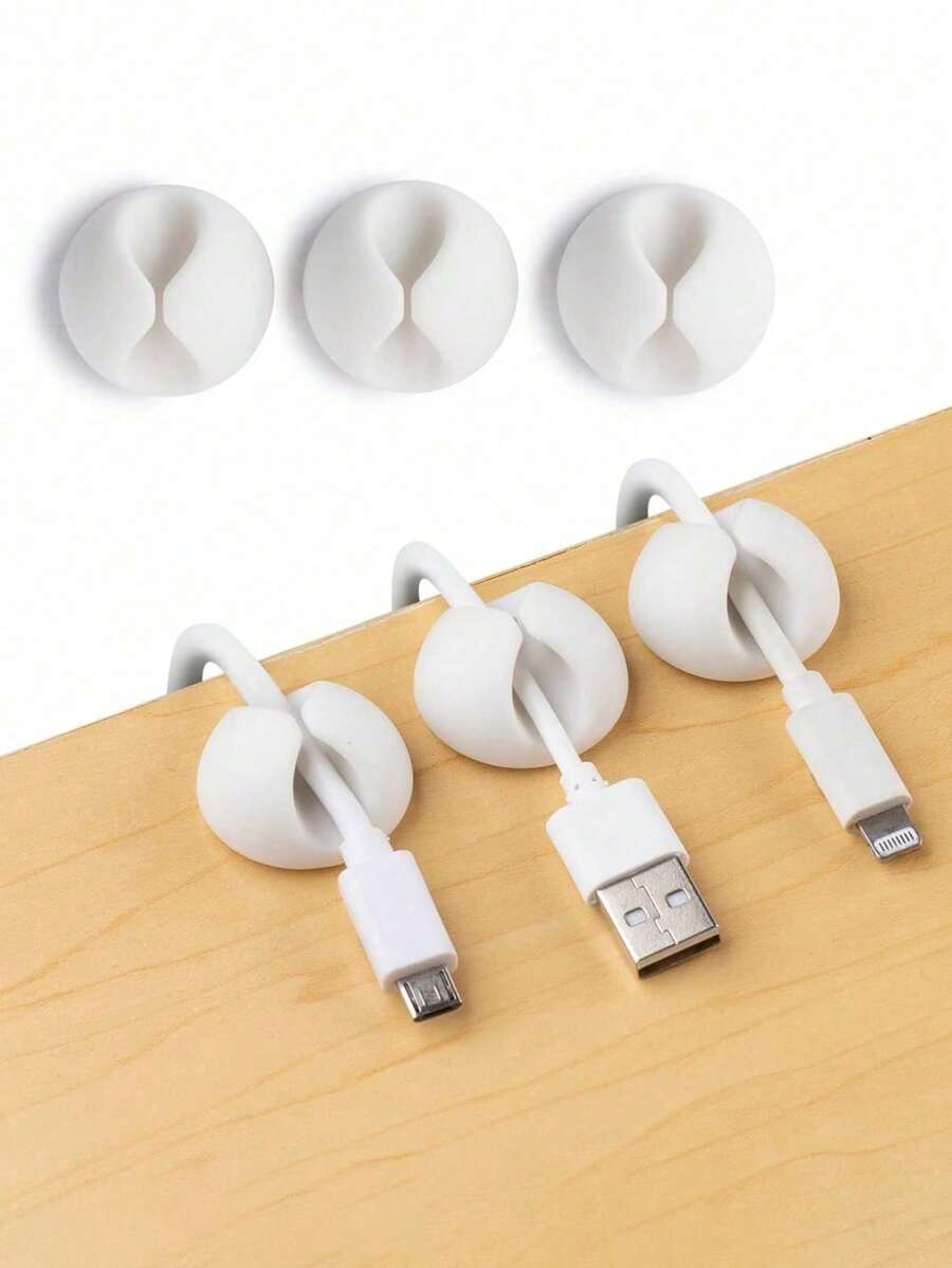 1/10 piezas Organizador de cables redondo para almacenamiento y organización de cables de datos, organización de escritorio práctica y sencilla, decoración del hogar, se puede colgar como llavero y otros objetos pequeños