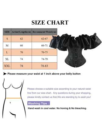 Rufsig ärm Sexig korsett Bustier Shapewear Topp, Palace Style Midja Cincher Shapewear Topp för kvinnor