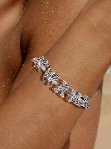 1pc Fashion Vine Inlaid Diamond Letter Beads, Suitable For Women Bracelet, Bangle DIY Jewelry Making And Daily Outfit Matching - Vine Diamond Letters - View 2