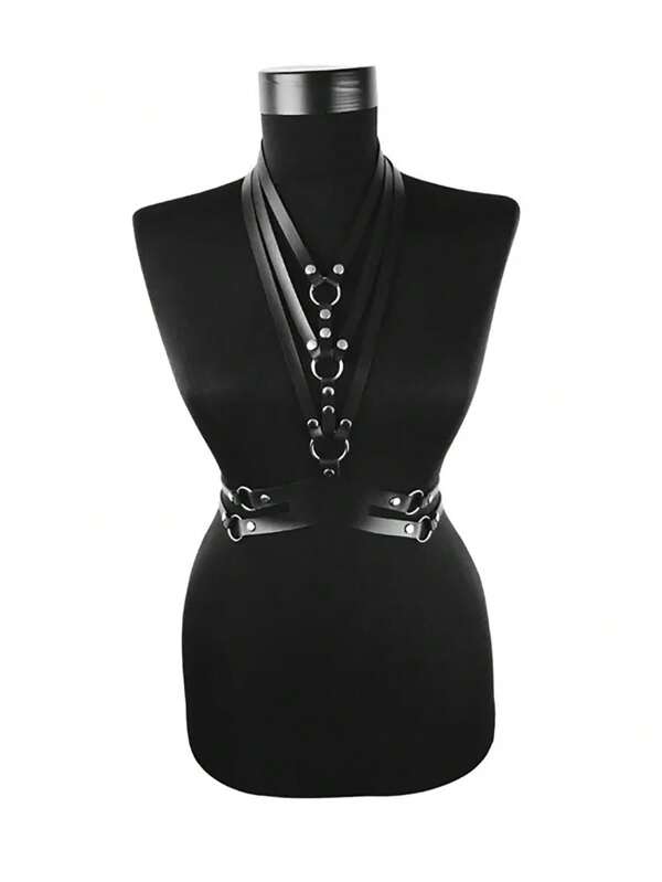 1 Cinto Feminino com Amarração, Cinto Cruzado Fino, Arnês Corporal, Acessórios para Exibição de Roupas