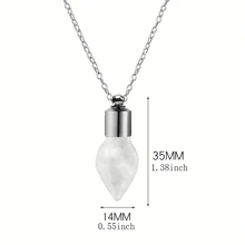 1 Peça Colar Gargantilha de Jóia Unissex com Pingente de Frasco de Perfume de Cristal Abrível em Gota D'água e Frasco de Sangue, DIY
