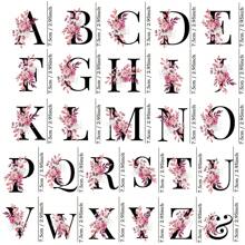 27 件 UV DTF 暗玫瑰花卉字母杯贴贴纸，适用于 16 盎司杯子的防水自粘贴花，适用于木材、塑料、玻璃、金属、陶瓷表面的 DIY 工艺用品 - 混合颜色，一次性使用 - 彩色 - 查看 2