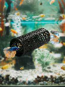 Tub pentru ascunderea peștilor Betta cu ventuză, accesorii pentru acvariu, decorare rezervor de pește, gaură mică, gaură pentru pește, mai sigur pentru creșterea peștilor mici și a creveților, tunel de mușchi de munte pentru pești adormiți, tunel de mușchi de munte pentru pește adormit, accesorii pentru rezervor de apă cu tub ascuns