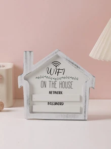 1 cái Giá đỡ mật khẩu WiFi bằng gỗ sáng tạo, trang trí để bàn nhiều cảnh theo phong cách Boho cổ điển, văn phòng, phòng học, phòng khách, đạo cụ tiệc ngày lễ - Nhiều màu - Xem 13