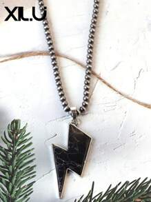 1 set de collar con colgante y aretes de estilo retro y país del oeste antiguo con diseño exagerado de color turquesa al estilo del Día de San Valentín para mujeres