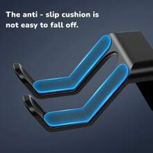 1pc Game Controller Wall Mount Holder For /PS3/Switch Pro, Strong Adhesive/Screw Fixation, Upgraded Controller Hanger Bracket With Non-Slip Pad, Universal For Game Remote, Headphones Accessories - Multicolor - View 3