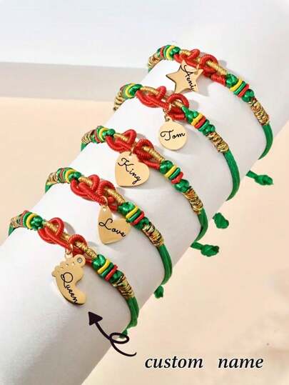 Customized Chinese Element Braided Bracelet, Perfect Gift For Friends And Family