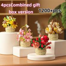 8 Bộ/1500 Chiếc + Giỏ Hoa Mini Chậu Để Bàn Lắp Ráp Khối Gạch Đồ Chơi Xây Dựng, Lý Tưởng Để Trang Trí Phòng, Giảm Căng Thẳng, Bộ Sưu Tập Trưng Bày, Quà Tặng Ngày Lễ Tình Nhân - Nhiều màu - Xem 19