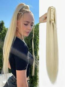 Ponytail Extension,26" Claw Clip Hair Extensions Ponytail Synthetic Long Straight Hair Extension Natural Looking Synthetic Hairpiece For Women High Temperature Fiber Hair Extension - Multicolor - View 16
