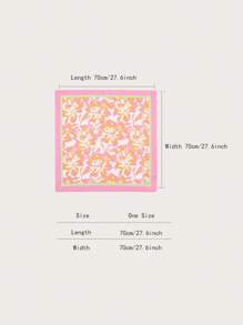 A Simple Printed 70 Small Square Scarf New Spring Bandana Ladies All-Match Belt Bag Decoration Ribbon Headscarf Headdress Fashion Scarf - Multicolor - View 2