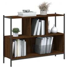 Bibliothèque en bois marron 102x28x77,5 cm bois d'ingénierie