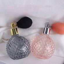 复古玻璃香水瓶带球形喷雾器可再填充透明精油瓶奢华钻石形芳香疗法瓶