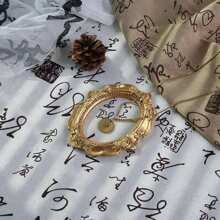 1pc Chinese Style Antique Calligraphy Studio Live Broadcast Sheer Background Cloth, Ancient Style Scene Decor Props For Hanfu Photography