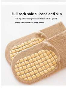 5 Pairs Baby & Toddler Animal Pattern Socks, Non-Slip Dots, Knitted Fabric, Cute Cartoon House Socks