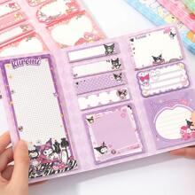 Sanrio 1pack 180 Self-Adhesive Sticky Notes, - Cute Cartoon Sticky Note Pads For Planners And Organizers, Rectangular, Sanrio Kuromi My Melody Cinnamoroll Pochacco Official Licensed Merchandise