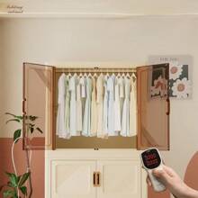 Kremowa, składana szafa z możliwością swobodnego montażu, wielowarstwowa szafa domowa, dwudrzwiowa szafa dziecięca, szafka do przechowywania w sypialni domowej