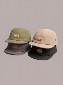 1pc Retro Japan Street Style Men Short Peak Baseball Cap, Outdoor Quick-Dry Breathable Lightweight American Hip Hop Snapback