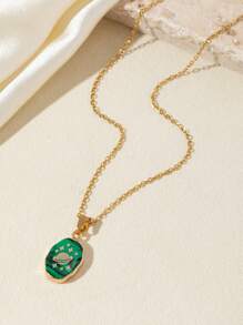 1 Lucky Stone Necklace For 12 Constellations Aries Amethyst Star/Taurus Lapis Lazuli Snake/Gemini Aquamarine Hand/Cancer Rose Quartz Eye/Leo Green Strawberry Leaves/Virgo Rose Quartz Chrysanthemum Tree Of Life Accessories Shiny Pendant Necklace Valentine's Day Gift Dating Annual Meeting Party Decoration Long Necklace Deep V Sweater Chain Birthday Gift Bohemian Style,Mom,Mother,Mother's Day,Gift - Colorful - View 8