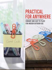 10 Pcs 2 Inch 5 Different Random Colors Chip Clips, PVC Coating High Elasticity Strength Clothes Pins, Food Clips And Bag Clips - Multicolor - View 9