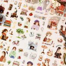 1 Roll, 2m Length, Disposable PET Tape, "Whispers Of A Lady", Suitable As Scrapbooking Underlayer