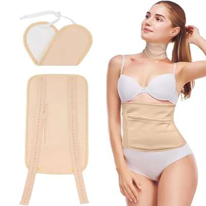 Castor Oil Pack Wrap Kit, 2 PCS Reusable Castor Oil Pack For Neck Waist, Adjustable Castor Oil Compress Pads