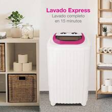 Lavadora Compacta Semiautomática de 6 Kg con Timer y Paro Automático, 2 Velocidades, Sistema de Impulsor Reversible, Perilla Selectora, Fácil de Limpiar y Mover, Blanca LCK-60 - 1 - Ver 3