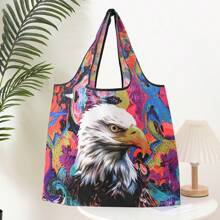 1Pc Shopping Bag Printing Animal High-Capacity Portable Fold Shopping Bag Travel Storage Bag For Household Shopping Buy Groceries Travel Portable Convenient Storage