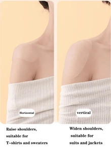 Elegant Invisible Shoulder Pads - Straight Shoulder Design, Anti-Slip, Self-Adhesive, Transparent Silicone