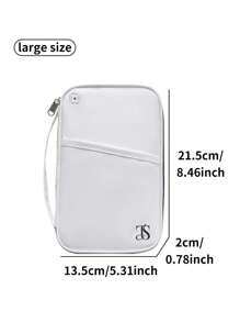 1pc RFID Blocking Passport Holder, Waterproof Travel Document Organizer With Card Slots
