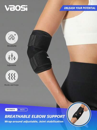 VBOSI 1 Piece Neoprene Women Men Adjustable Unisex Elbow Support For Badminton Basketball