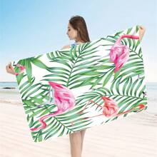 1 Pc Extra Large Flamingo Print Ultra-Soft Microfiber Beach Towel - Quick Dry, Non-Stick And Extra Plush, Skin-Friendly And Portable, Suitable For Fun Travel, Yoga, Picnic And Pool Party Summer,Holiday - Multicolor - View 67