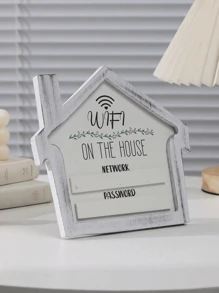 1 cái Giá đỡ mật khẩu WiFi bằng gỗ sáng tạo, trang trí để bàn nhiều cảnh theo phong cách Boho cổ điển, văn phòng, phòng học, phòng khách, đạo cụ tiệc ngày lễ - Nhiều màu - Xem 2