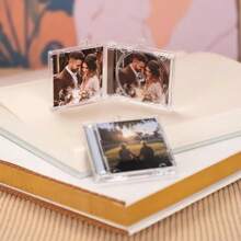 Customized NFC Mini Album CD Keychain, Personalized Music Gift, Retro Style Gift, Split Music Keychain For Music Lovers, Wedding Party Favors