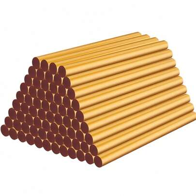 20 Pcs/Pack 7mm*10cm Gold Metal Hot Melt Glue Sticks - Mini Hot Glue Sticks, DIY Craft Supplies, Strong Adhesive, For Hot Glue Gun, Ideal For Sealing Wax, Envelopes, Wedding Invitations, Craft Projects, Holiday Decorations