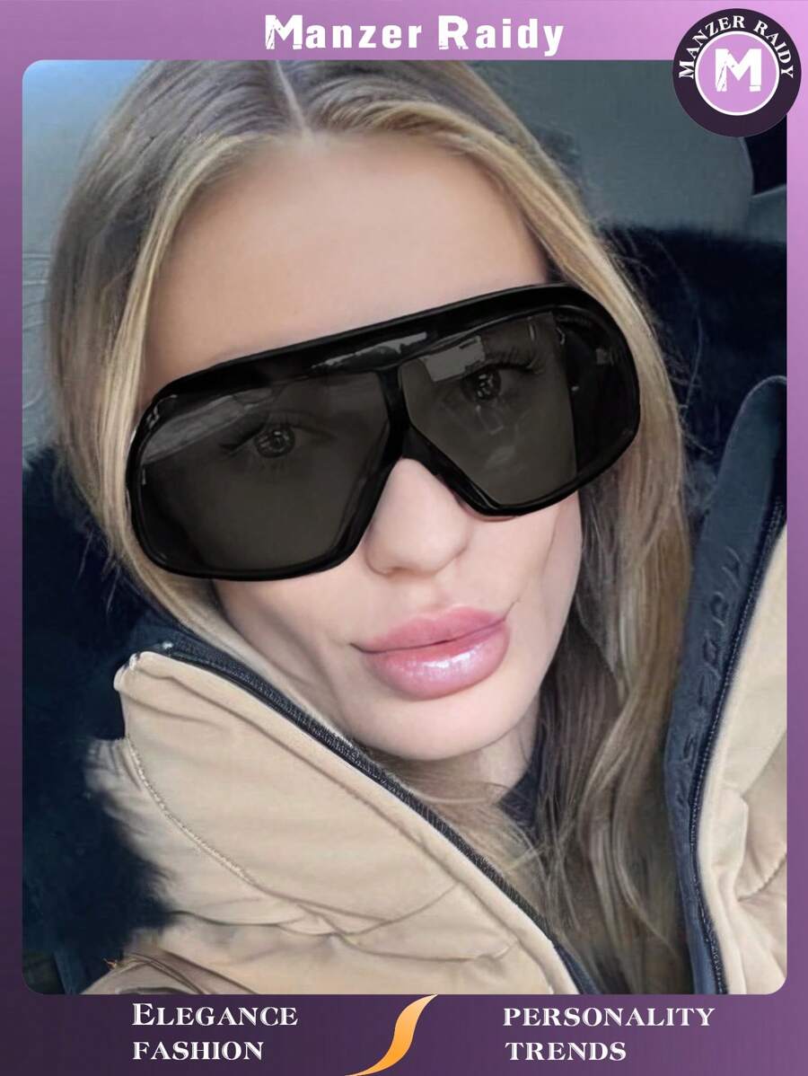 Les dernières lunettes décoratives à large monture jointe de style crapaud mode homme et femme, personnalisées selon le style hip-hop classique d'Europe et d'Amérique, d'élégance rétro pour les loisirs, les vacances à la plage et les voyages. Montures en PC, verres AC, idéal pour la tenue, les loisirs et en cadeau.