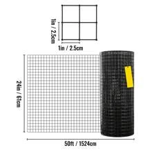 Hardware Cloth, 24"X50 Ft-48"X50 Ft And 1"X1" Grid Size, Galvanized Steel Vinyl Coated 16 Gauge Welding Wire Or Chicken Wire Fence, Comes With Cutting Pliers And A Pair Of Fabric Gloves, For Garden Fences And Pet Fences, Black - 24" X 50', 16-gauge Welding Wire - View 10