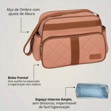 Luxury 2-Piece Maternity Bag Kit For Baby Girl And Boy - Rusty Rose - View 5